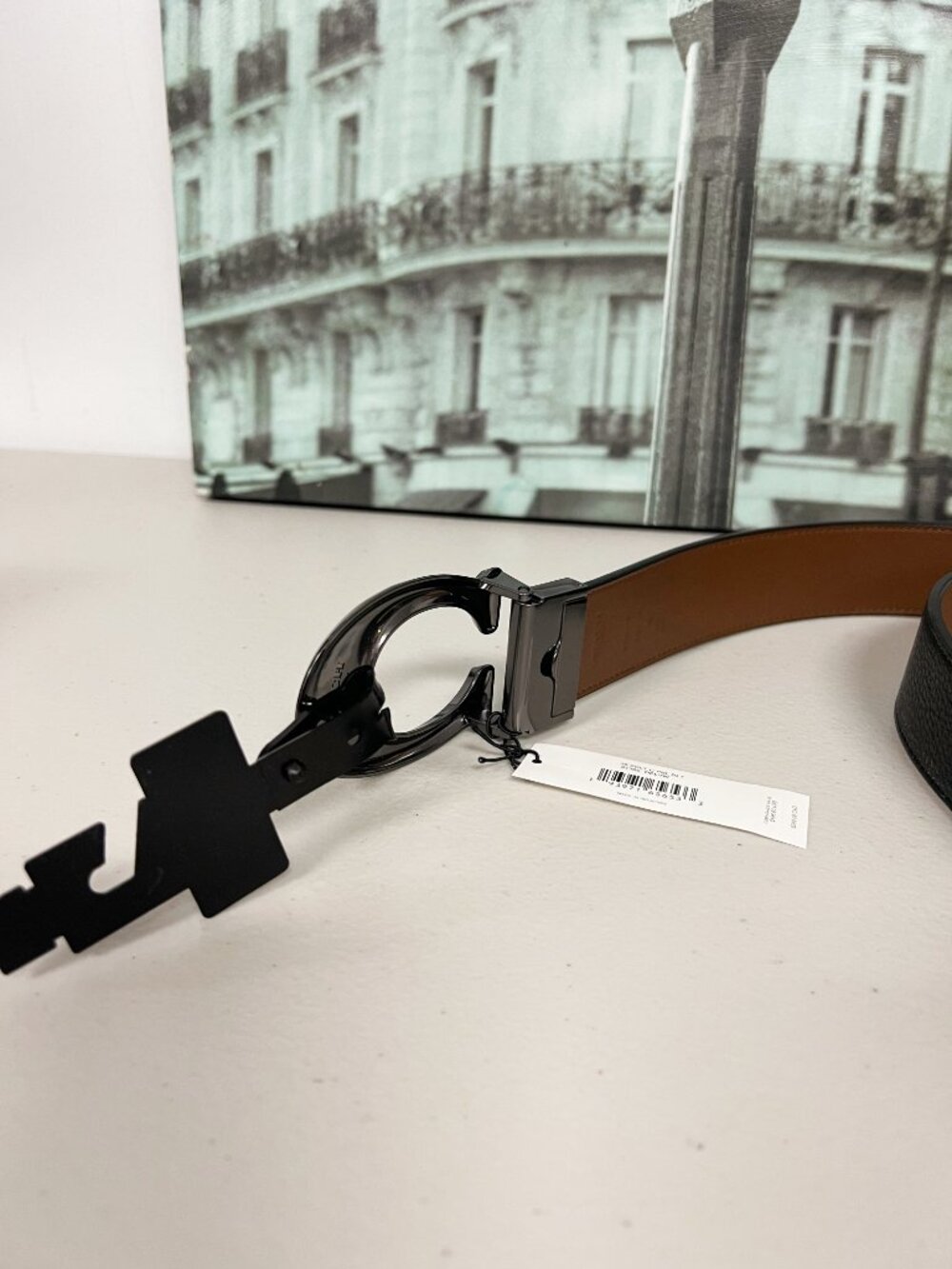 Coach 91305 Plaque Cut-To-Size Reversible Belt 38mm - Picture 6 of 7